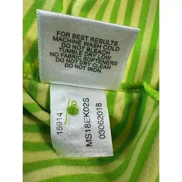 Peter Millar Men’s Summer Comfort Lime Green Yellow Striped Golf Polo Size M - Picture 11 of 11